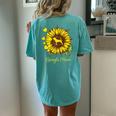Sunflower Dog Mom For Beagle Lovers Women's Oversized Comfort T-Shirt Back Print Chalky Mint