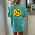 Sunflower Dog Mom For Goldendoodle Lovers Women's Oversized Comfort T-Shirt Back Print Chalky Mint