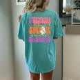 I Teach The Most Spooktacular Students Halloween Teacher Women's Oversized Comfort T-shirt Back Print Chalky Mint