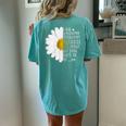 Tu I Am Radiation Therapist Daisy Flower Costume Hippie Women's Oversized Comfort T-Shirt Back Print Chalky Mint