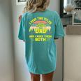 I Have Two Titles Math Teacher Dad Fathers Day Women's Oversized Comfort T-Shirt Back Print Chalky Mint
