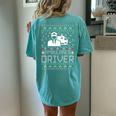 Ugly Christmas Sweaters Xmas Ugly Ambulance Driver Women's Oversized Comfort T-shirt Back Print Chalky Mint