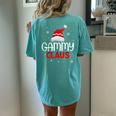 Ugly Sweater Christmas Matching Costume Gammy Claus Women's Oversized Comfort T-shirt Back Print Chalky Mint