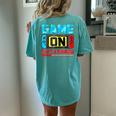 Video Game On Sixth Grade Gamer Back To School First Day Women's Oversized Comfort T-shirt Back Print Chalky Mint