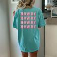 Vintage White Cowgirl Howdy Rodeo Western Country Southern Women's Oversized Comfort T-Shirt Back Print Chalky Mint