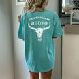 Western Country This Girl Likes Rodeo Howdy Vintage Cowgirl Women's Oversized Comfort T-Shirt Back Print Chalky Mint