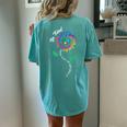 In A World Where You Can Be Anything Be Kind Anti-Bullying Women's Oversized Comfort T-shirt Back Print Chalky Mint