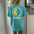 World Down Syndrome Day 2023 Be Kind Down Syndrome Awareness Women's Oversized Comfort T-Shirt Back Print Chalky Mint