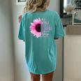 In A World Full Of Grandmas Be A Gigi Sunflower Women's Oversized Comfort T-Shirt Back Print Chalky Mint
