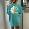 In A World Full Of Grandmas Be A Grammie Daisy Women's Oversized Comfort T-Shirt Back Print Chalky Mint
