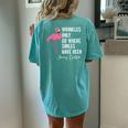 Wrinkles Only Go Where Smiles Have Been Quote Women's Oversized Comfort T-shirt Back Print Chalky Mint