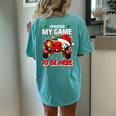 I Paused My Game To Be Here Ugly Sweater Christmas Women's Oversized Comfort T-shirt Back Print Moss