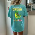 Im Ready To Crush 2Nd Grade Dinosaur Boy First Day Of School Women's Oversized Comfort T-shirt Back Print Moss
