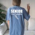 2024 Senior Cross Country Mom Class Of 2024 Parent Helper Women's Oversized Comfort T-shirt Back Print Blue Jean