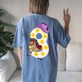 8Th Birthday 8 Years Old Horse s Kids Women's Oversized Comfort T-Shirt Back Print Blue Jean