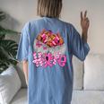 African Black Hope Breast Cancer Sunflower Hippie Women's Oversized Comfort T-shirt Back Print Blue Jean