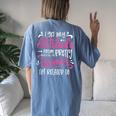 I Get My Attitude From In My Life Cute Toddlers Women's Oversized Comfort T-shirt Back Print Blue Jean