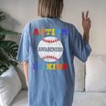 Baseball Lover Autism Awareness Puzzle Be Kind Kindness Women's Oversized Comfort T-Shirt Back Print Blue Jean