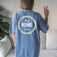 Best Nonnie Ever T Cute Grandma Daisy Flower Women's Oversized Comfort T-Shirt Back Print Blue Jean