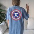 Captain Pi Cool Math Mathematics Science Teacher Women's Oversized Comfort T-shirt Back Print Blue Jean