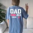 Dad 2024 Loading It's A Girl Baby Pregnancy Announcement Women's Oversized Comfort T-shirt Back Print Blue Jean
