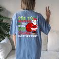 Due To Inflation This Is My Ugly Christmas Sweaters Women's Oversized Comfort T-shirt Back Print Blue Jean