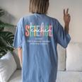 Science Teacher Definition For & Women's Oversized Comfort T-shirt Back Print Blue Jean