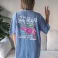 Yarn Wizard For Or Girls Women's Oversized Comfort T-shirt Back Print Blue Jean