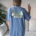 Ghost Plant Lady Halloween Ghostly Gardening Plant Lover Women's Oversized Comfort T-shirt Back Print Blue Jean