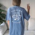 This Girl Loves Camping With Her Husband Camping Wife Women's Oversized Comfort T-Shirt Back Print Blue Jean