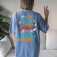 This Girl Runs On Jesus And Country Music Hat Cowgirl Guitar Women's Oversized Comfort T-Shirt Back Print Blue Jean