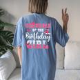 Grandma Of The Birthday Girl Western Cowgirl Themed 2Nd Bday Women's Oversized Comfort T-Shirt Back Print Blue Jean