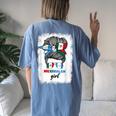 Half Mexican And Guatemalan Mexico Guatemala Flag Girl Women's Oversized Comfort T-shirt Back Print Blue Jean