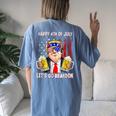 Happy 4Th Of July Lets Go Beer Brandon Trump Beer America Women's Oversized Comfort T-Shirt Back Print Blue Jean