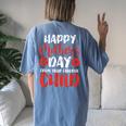Happy From Your Favorite Child Mothers Women's Oversized Comfort T-Shirt Back Print Blue Jean