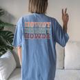 Howdy Cowboy Western Rodeo Southern Country Cowgirl Women's Oversized Comfort T-Shirt Back Print Blue Jean
