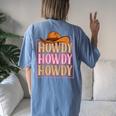 Howdy Cowgirl Western Country Rodeo Southern For Women Girls Women's Oversized Comfort T-Shirt Back Print Blue Jean