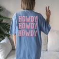 Howdy Rodeo Women Vintage Western Country Southern Cowgirl Women's Oversized Comfort T-Shirt Back Print Blue Jean