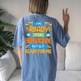 I'm Ready For 3Rd Grade But Is It Ready For Me School Women's Oversized Comfort T-shirt Back Print Blue Jean