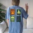 Inscryption Psychological Horror Card Categories Spooky Game Spooky Women's Oversized Comfort T-shirt Back Print Blue Jean