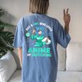 Just A Girl Who Loves Anime And Sketching Women's Oversized Comfort T-shirt Back Print Blue Jean