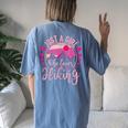 Just A Girl Who Loves Hiking Hiker Mountaineer Women's Oversized Comfort T-shirt Back Print Blue Jean