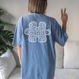 Be Kind Autism Awareness Puzzle Tolerance Awareness Asperger Women's Oversized Comfort T-Shirt Back Print Blue Jean