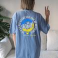 Be Kind Down Syndrome Awareness Ribbon Sunflower Kindness Women's Oversized Comfort T-Shirt Back Print Blue Jean