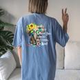 Be Kind Elephant Women's Oversized Comfort T-Shirt Back Print Blue Jean