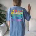 Be Kind Love Kindness Autism Mental Health Awareness Women Women's Oversized Comfort T-Shirt Back Print Blue Jean