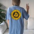 Be Kind Sunflower Anti Bullying Women Inspirational Kindness Women's Oversized Comfort T-Shirt Back Print Blue Jean