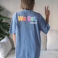 Last Day End Of School Year Summer Bruh We Out Teachers Women's Oversized Comfort T-Shirt Back Print Blue Jean