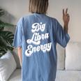 Libra For Big Libra Energy Zodiac Sign Women's Oversized Comfort T-shirt Back Print Blue Jean
