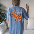 Multiple Sclerosis Awareness Sunflower Elephant Be Kind Women's Oversized Comfort T-Shirt Back Print Blue Jean